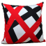 Exclusive Cushion Cover, Red And Black 20x20 Inch image
