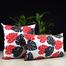 Agrey Hometex Exclusive Cushion Cover, Red And Black 20x20 Inch image