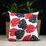 Agrey Hometex Exclusive Cushion Cover, Red And Black 22x22 Inch image