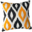 Agrey Hometex Exclusive Cushion Cover, Yellow And Black 20x20 Inch image