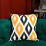 Agrey Hometex Exclusive Cushion Cover, Yellow And Black 14x14 Inch image