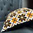 Agrey Hometex Exclusive Cushion Cover, Yellow And Black 18x18 Inch image