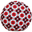 Agrey Hometex Exclusive Round Cushion Cover, Red And Black 18x18 Inch image