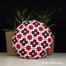 Agrey Hometex Exclusive Round Cushion Cover, Red And Black 20x20 Inch image