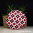 Agrey Hometex Exclusive Round Cushion Cover, Red And Black 18x18 Inch image