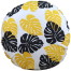 Agrey Hometex Exclusive Round Cushion Cover, Yellow And Black 14x14 Inch image