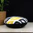Agrey Hometex Exclusive Round Cushion Cover, Yellow And Black 16x16 Inch image