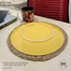 Exotic combo of handwoven cotton and Jute Light Gray placemat-12″dia (set of six) image