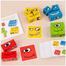 Expression Puzzle Wooden Building Blocks Magic Face Cubes Jigsaw Puzzles Educational Toys Children 3 Years image
