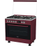 FIESTA FE96G5-SAD Standing Gas Oven 5 Burners Maroon-Red image