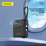 FONENG PX111 10000mAh Mini 22.5W Power Bank with 2 Built-in Cables- Black image