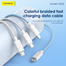 FONENG XS02 1.2M Braided 3A Type-C Cable- White image