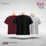 Fabrilife Kids Premium Blank T-Shirt Combo - Red Wine, Black, Gray Melange image
