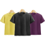 Fabrilife Kids Premium Blank T-Shirt Combo - Yellow, Anthra Melange, Purple image
