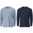 Fabrilife Mens Premium Blank Full Sleeve T Shirt Combo - Sky Blue and Navy image