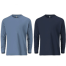 Fabrilife Mens Premium Blank Full Sleeve T Shirt Combo - Stellar and Navy image