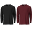 Fabrilife Mens Premium Blank Full Sleeve T Shirt Combo - Black, Redwine image