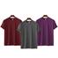 Fabrilife Mens Premium Blank T-shirt -Combo( Red Wine, Charcoal, Purple) image