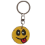 Face Savoring Food Hand-Painted Wooden Keyring image