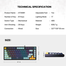 Fantech MK875v2 Sky Blue Mechanical Red Switch Keyboard image