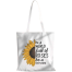 Fashionable White Fabric Tote Bag With Zipper image