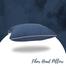 Fiber Head Pillow Cotton Fabric Navy Blue 18x24 Inch - 1 Pcs image