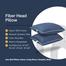 Fiber Head Pillow Cotton Fabric Navy Blue 18x24 Inch - 1 Pcs image