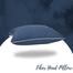 Fiber Head Pillow, Cotton Fabric Navy Blue 18x24 Inch Buy 1 Get 1 Free image
