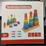 Fishing Game Geometry and Color Learning Five Sets of Columns Wooden Toys for Children Building Toy Baby Education Puzzle Board image