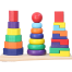 Fishing Game Geometry and Color Learning Five Sets of Columns Wooden Toys for Children Building Toy Baby Education Puzzle Board image