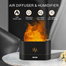 Flame Aromatherapy Diffuser 180ml Led Ultrasonic Air Humidifier 7 Color Flame Effect Essential Oil Diffuser Quiet Mist Maker For Home Yoga And Office image