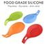 Flexible Almond-Shaped Multi-Color Silicone Spoon Rest Holder image