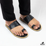 Flingstone Black Dice Leather Sandal Premium Quality Stylish Design image