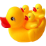 Mini Floating Duck Bath Toys with Squeezing Sound - 4 Pcs image