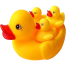 Floating Duck Bath Toys with Squeezing sound -4pcs image