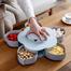 Flower Candy Box Serving Rotating Tray Dry Fruit, Candy, Chocolate, Snacks Storage Box with Mobile Phone Stand for Home Kitchen image