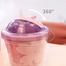 Flower Printed Ice Cup Water Bottle With Straw image