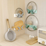 Foldable Wall-Mounted Pot Lid Holder - Self-Adhesive Rack for Cutting Boards and Kitchen Utensils image