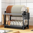 Forthcan Dish Drying Rack Kitchen Dish Drying Stand 2 Layer Dish Drainer image