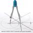 Foska School Student Compass Set With Rulers - 12cm image