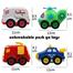 Friction Powered Cartoon Car Toy Set Unbreakable Pull-Back Cars - 4 Pcs (8335) -188049024 image