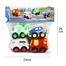 Friction Powered Cartoon Car Toy Set Unbreakable Pull-Back Cars - 4 Pcs (8335) -188049024 image