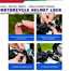 Full Metal Universal Motorcycle Helmet Lock – Zinc Alloy, Anti-Theft, Waterproof, Easy Installation With 2 Keys For 22-28mm Handlebars (Portable Security For Motorcycles, Cycles And Bicycles) image