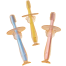 Full Silicone Soft-Bristled Baby Training Toothbrush and Teether - 1pc image