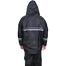 Full Waterproof Reflective Heavy Motorcycle Raincoat Rain Suit With Trouser - Black (1 Set) image