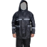 Full Waterproof Reflective Heavy Motorcycle Raincoat Rain Suit With Trouser - Black (1 Set) image