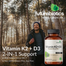 Futurebiotics Vitamin K2 (MK7) with D3 Supplement 5000 IU Vitamin D3 and 90mcg Vitamin K2 MK-7 120 Vegetarian Capsules image