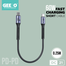 GEEOO DC21 (PD-PD) 60W Fast Charging Short Data Cable image