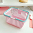 GGEBF Plastic Bath Basket Portable Shopping Storage Box Desktop Sundries Toy Fruit Stationery Bathroom Storage Baskets (Any Color) image