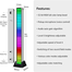 GINGO RGB Voice-Activated Pickup Rhythm Light, 32 Bit Music Level Indicator Voice Sound Control Audio Spectrum RGB LED Light Indicator Car Desktop LED Light for Vehicles Recreation Place image